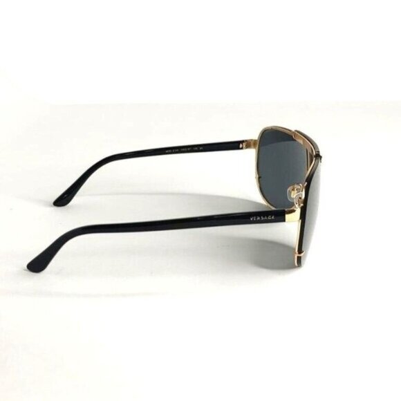 VERSACE Suglasses VE2140 1002 Pilot Aviator Greca Shield Black Designer main image 9